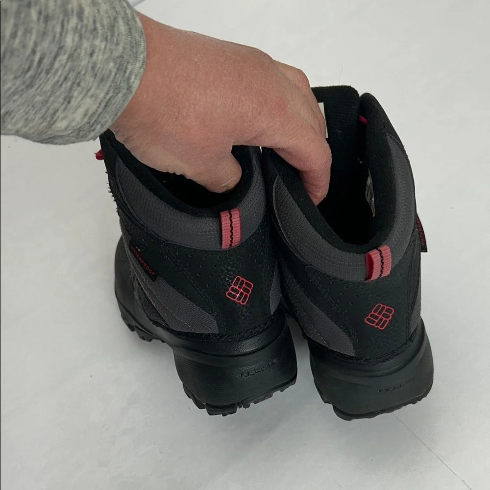 Columbia Kids' Black and Red Snow Boots